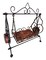 Decorative Miniature Swing with Wooden Seat – Vintage-Style Home Decor Accent with Sturdy Black Metal Frame – Charming Tabletop Ornament for Living Room, Office, or Garden Display