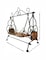 Decorative Miniature Swing with Wooden Seat – Vintage-Style Home Decor Accent with Sturdy Black Metal Frame – Charming Tabletop Ornament for Living Room, Office, or Garden Display
