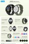 G-Tab GTR3 Smartwatch/Magnetic Strap/1.43" AMOLED/Connects with iOS &amp; Android/300 mAh Battery/Health Tracking/Sport Modes/128 MB Storage/Added Extra Straps (Black)