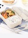 Leakproof Lunch Box Bento with Wheat Straw, Microwave &amp; Dishwasher Safe, for Kids &amp; Adults.