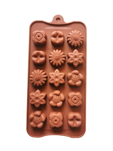 15-Cavity Silicone Flower Molds for Beautiful 3D Cakes, DIY Silicone 3D Cake Molds, Eco-Friendly Flower Shapes