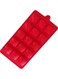 15 Cavity Square Cube Mousse Mold, Red Silicone Baking Mould