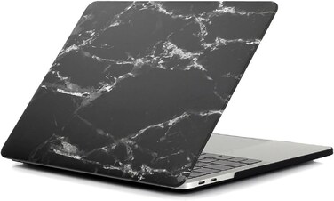Protective Hard Shell Case Cover Compatible with MacBook Pro 16-Inch Model (A2141 MVVJ2xx/A, MVVK2xx/A, MVVL2xx/A, MVVM2xx/A) Retina Display with Touch Bar Touch ID, Black Marble