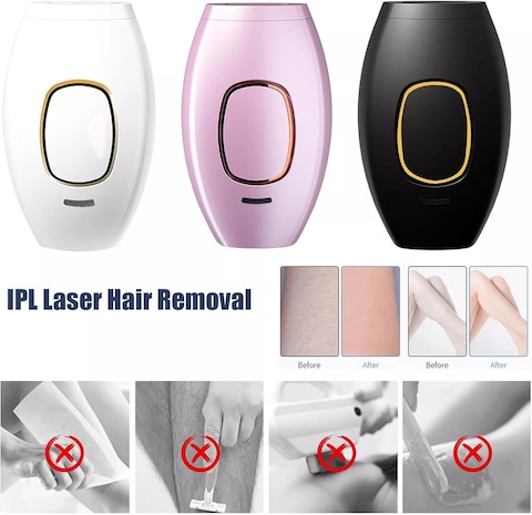 Laser IPL Permanent Hair Removal Machine, Face &amp; Body Skin Painless Safety Epilator - Long-Lasting Results, Suitable for All Skin Types&quot; Rose Pink