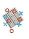 Wooden Tic Tac Toe Board Game &ndash; Handcrafted Classic Game with Vibrant Orange and Blue XOXO Pieces &ndash; Fun Family Tabletop Game for Kids and Adults, Stylish Home Decor, and Travel Entertainment Set