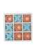 Wooden Tic Tac Toe Board Game &ndash; Handcrafted Classic Game with Vibrant Orange and Blue XOXO Pieces &ndash; Fun Family Tabletop Game for Kids and Adults, Stylish Home Decor, and Travel Entertainment Set