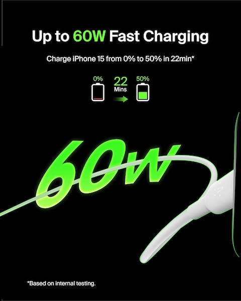 Belkin BoostCharge USB-C to USB-C fast charger cable, USB type C charger cable fast charging for iPhone 16, 15, Samsung Galaxy S24, Pixel, iPad, MacBook, Nintendo Switch and more - 1m, 2pack, White