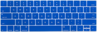 USA Version English Silicone Protective Keyboard Cover for Macbook Pro 13/15 Inch with Touch Bar Model A1706/A1707/A1989/A1990/A 2159, Release 2016/2017/2018/2019, Dark Blue