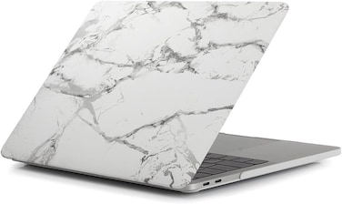 Protective Hard Shell Case Cover Compatible with MacBook Pro 16-Inch Model (A2141 MVVJ2xx/A, MVVK2xx/A, MVVL2xx/A, MVVM2xx/A) Retina Display with Touch Bar Touch ID, White Marble