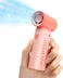JISULIFE Portable Handheld Fan, Mini USB Rechargeable [18H Max Cooling Time], 5000mAh Small Battery Personal Makeup/Eyelash Fan, Pocket Fan with 5 Speeds for Women Men Travel Camping Outdoor Pink
