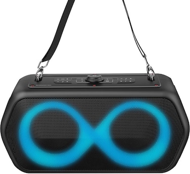 Monster Musicbox Go Party Portable Wireless Bluetooth Speaker with Karaoke Function, Powerful Sound, Dynamic RGB Lights, Long Battery Life, and Water-Resistant Design for Indoor and Outdoor