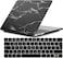 Hard Shell Case &amp; UK Layout English Keypad Cover Compatible for MacBook New Pro 13" with Touch Bar and Touch ID, Model A1706/A1708/A2159/A1989, Release in 2016/2017/2018, Black Marble