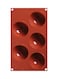 Silicone Baking Mold with 5 Hemispherical Shape