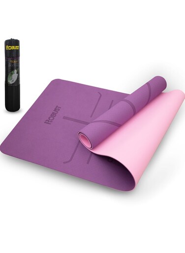 Tpe Yoga Mat Double Layer Anti-Slip Eco Friendly Texture Surface (Size 183Cmx 61Cm)