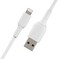 Belkin Lightning Cable (Boost Charge Lightning to USB Cable for iPhone, iPad, AirPods) MFi-Certified iPhone Charging Cable (White, 1m)