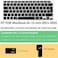 EU/UK Layout English Language Silicone Keyboard Cover for MacBook Air 13" 2020 M1 Chip Model A2179/A2337 With Touch ID, Dust/Spill Protection, Easy Install &amp; Washable Accessories Protector, Black