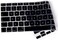 EU/UK Layout English Language Silicone Keyboard Cover for MacBook Air 13" 2020 M1 Chip Model A2179/A2337 With Touch ID, Dust/Spill Protection, Easy Install &amp; Washable Accessories Protector, Black