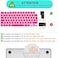 EU/UK Layout Russian English Keyboard Cover for MacBook Air 15.3" M2 A2941/Air 13.6" M2 A2681, MacBook Pro 14.2"/16.2" 2023-2021 M3/M2/M1, A2918/A2992/A2779/A2442/A2991/A2780/A2485, Pink