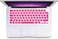 EU/UK Layout Russian English Keyboard Cover for MacBook Air 15.3" M2 A2941/Air 13.6" M2 A2681, MacBook Pro 14.2"/16.2" 2023-2021 M3/M2/M1, A2918/A2992/A2779/A2442/A2991/A2780/A2485, Pink