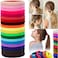 Colorful Elastic Hair Ties - 20PCS Soft Stretch No Damage Hair Bands for Women, Girls &amp; Kids - Assorted Rainbow Colors for All Hair Types (Multicolor)