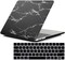 Hard Shell Case &amp; US Layout English Keypad Cover Compatible for MacBook New Pro 13&quot; with Touch Bar and Touch ID, Model A1706/A1708/A2159/A1989, Release in 2016/2017/2018, Black Marble