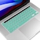 US Version English Language Silicone Keyboard Cover for Newest MacBook Pro 16" 2019 with Touch Bar Model A2141 &amp; MacBook Pro 13" 2020 with Touch Bar Model A2338 M1 M2 Chip/A2289/A2251, Mint Green
