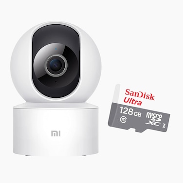 Smart Camera C302 2K UHD WiFi Security Camera with 128GB Memory Card, AI Human Detection &amp; 360&deg; Home Monitoring