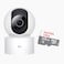 Smart Camera C302 2K UHD WiFi Security Camera with 128GB Memory Card, AI Human Detection &amp; 360&deg; Home Monitoring
