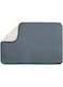 iDesign iDry Thin Dish Drainer Mat, Extra-Large Quick-Drying Draining Board Mat, Made of Polyester, Pewter/Ivory