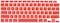 USA Version English Language Silicone Keyboard Cover Compatible for MacBook Air 13&quot; 2020 M1 Chip Model A2179/A2337 With Touch ID, Dust/Spill Protection, Easy Install &amp; Washable Protector, Red