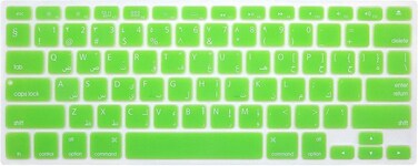 US Layout Arabic English Keyboard Cover for Older Version MacBook Pro 13"/15" (A1278/A1286)&amp; Macbook Retina 13"/15" (A1425/A1502/A1398)&amp; Older Version MacBook Air 13" (A1369/A1466) Green Color