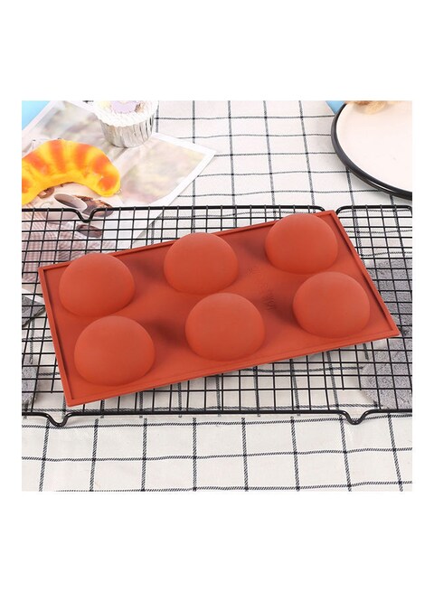 Ball Shape Silicone Baking Mold, Round Shape Mould for Baking - Brown