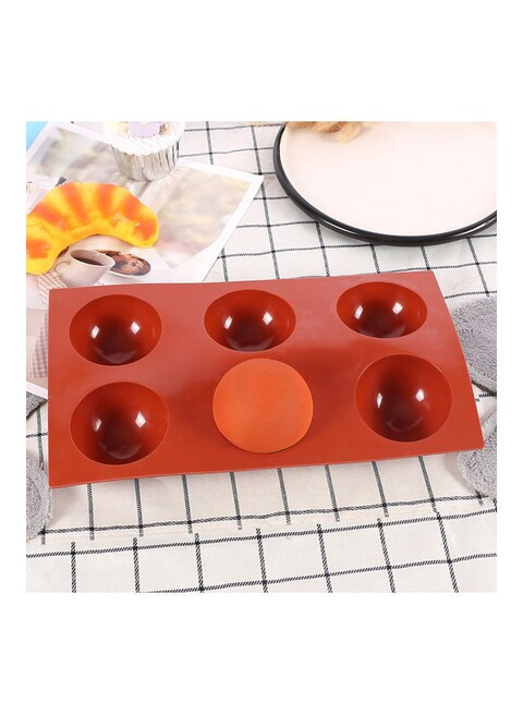 Ball Shape Silicone Baking Mold, Round Shape Mould for Baking - Brown