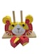 Wooden Lion Building Blocks Puzzle Toy, Educational Stacking Blocks for Kids, Red and Yellow