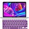 EU/UK Layout Ultra Thin Russian English Language Silicone Keyboard Skin Cover &amp; Screen Protector For MacBook Air 13-Inch 2020 with Retina Display and Touch ID, Model A2179/A2337 M1 Chip, Purple
