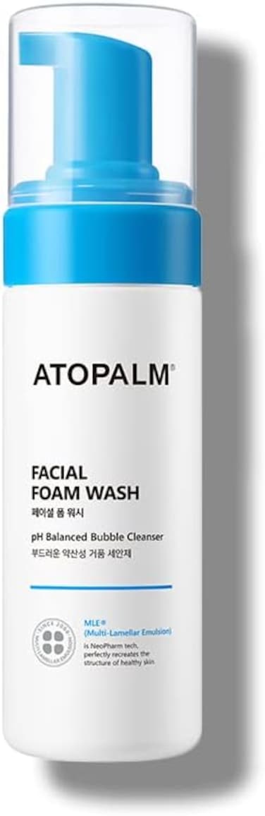 Atopalm Facial Foam Wash pH Balanced Bubble Cleanser, Gentle Baby Wash, Tear Free, Sulfate ,Paraben Free, Hypoallergenic Gentle Cleanser for Sensitive Skin, EWG Green Grade 5.07 Fl Oz, 150ml