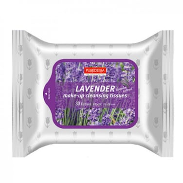 PUREDERM LAVENDER MAKE-UP CLEANSING TISSUES 30`S