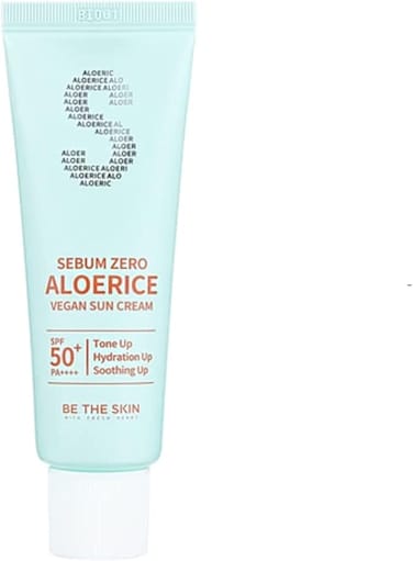 Be The Skin Sebum Zero Aloerice Vegan Sun Cream SPF50+ PA++++ 50ml