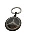 Mercedes-Benz Logo Keychain &ndash; Round Black Metal Design with Iconic Silver Star Emblem &ndash; Elegant and Durable Car Key Ring Accessory for Mercedes Owners and Luxury Auto Enthusiasts