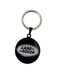 Land Rover Metal Keychain &ndash; Black Round Logo Design with Polished Silver Key Ring Holder &ndash; Durable and Stylish Accessory for Land Rover Owners and Adventure Vehicle Enthusiasts