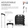 40KG Foldable Trolley, Plastic Trolley Cart with 2 Wheels and Lid, Multipurpose Utility Cart - Black