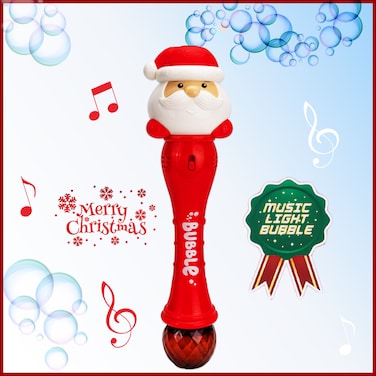Christmas Santa Claus Bubble Maker For Kids 13" Christmas Tree Decoration, Christmas Ornaments, Christmas Village, and Christmas Decor Christmas Lights and Christmas Balls.
