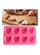 Heat-Resistant 3D Heart Shape Cake Mold, Pink Silicone Baking Mould