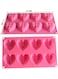 Heat-Resistant 3D Heart Shape Cake Mold, Pink Silicone Baking Mould