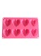 Heat-Resistant 3D Heart Shape Cake Mold, Pink Silicone Baking Mould