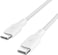 Belkin USB Type C to C Cable, 100W Power Delivery USB-IF Certified 2.0 USB C Charger Cable with Double Braided Nylon Exterior for iPhone 16, 15, iPad, MacBook, Galaxy, Pixel and More -2M, White