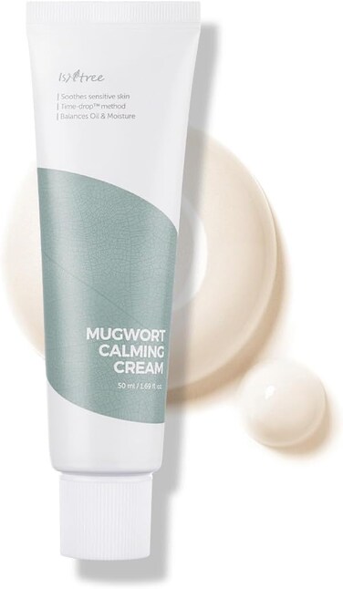 ISNTREE Mugwort calming cream 50ml 1.69 fl.oz   Soothes ensitive skin   Balances oil and moisture