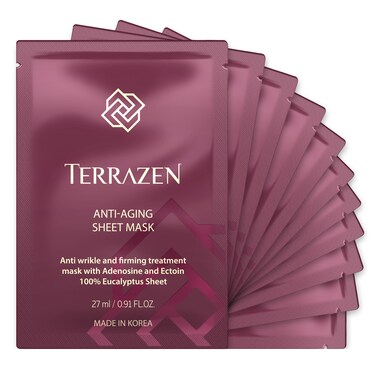 Korean Face Sheet Mask Skincare - Anti Aging &amp; Wrinkle Hydrating Sheet for Men &amp; Women - Brightening Facial Mask
