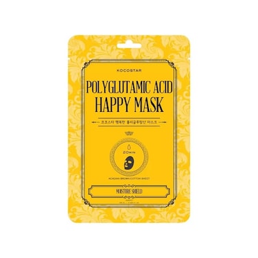 Kocostar Happy Mask Facial Polyglutamic Acid - 20 MinTherapy For Intense Hydration &amp; Moisture - Pack Of 1 - 23Ml