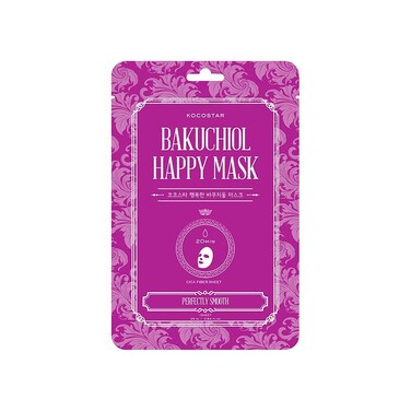 Kocostar Happy Mask Facial Sheet Bakuchiol - 20 MinTherapy For Intense Hydration &amp; Moisture - Pack Of 1 - 23Ml